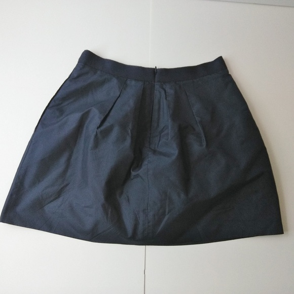 J. Crew Taffeta Marvelle Mini Skirt 100% Silk Blue - Picture 1 of 5